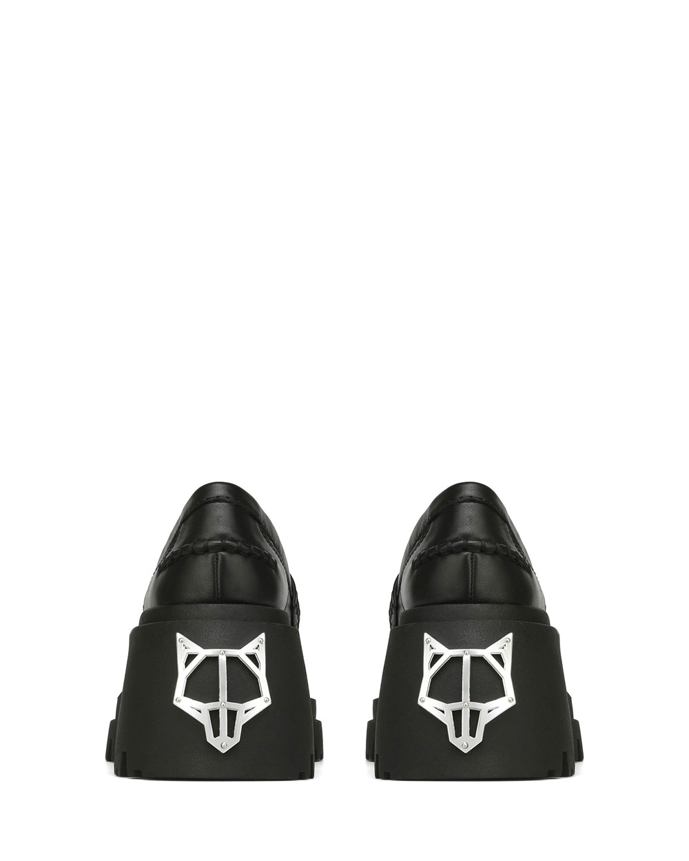 Naked Wolfe Swish Black Leather Loafers | 7314-YNUJT