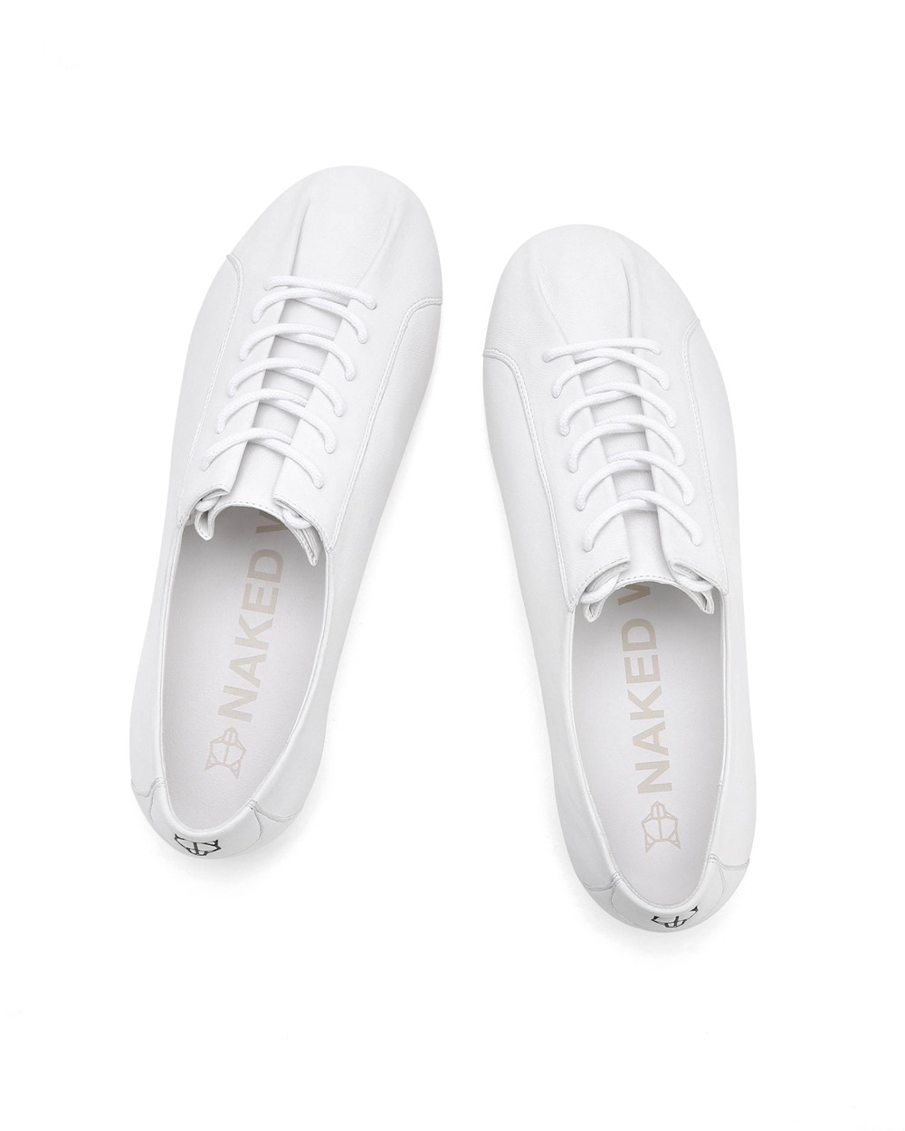 Naked Wolfe Toffee White Leather Sneakers | 0512-ZITSX