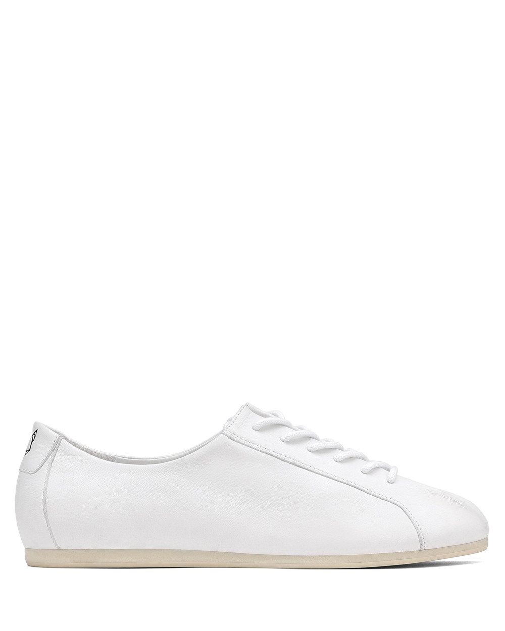 Naked Wolfe Toffee White Leather Sneakers | 0512-ZITSX