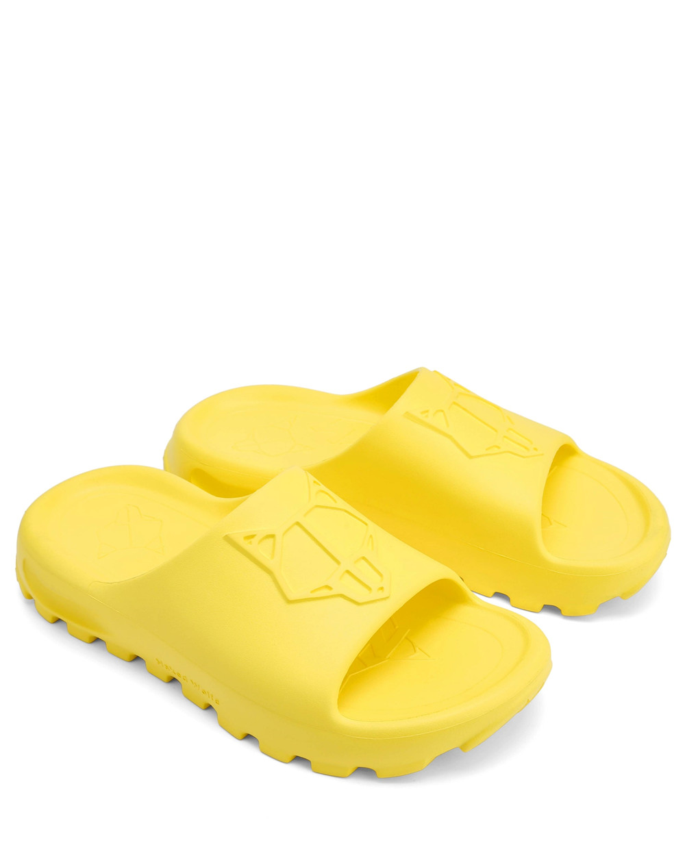 Naked Wolfe Tommy Yellow Slides | 8653-SEPJO