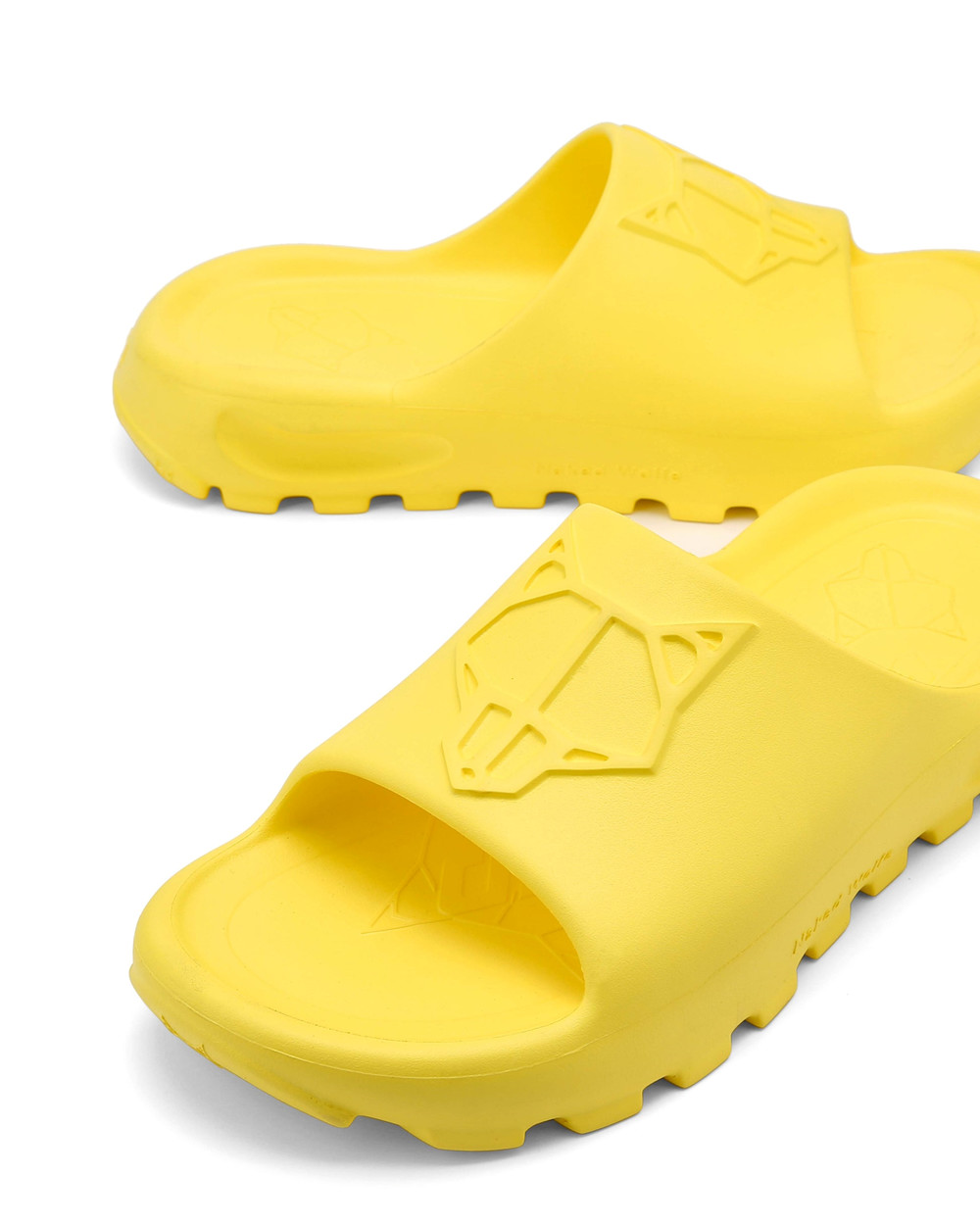 Naked Wolfe Tommy Yellow Slides | 8653-SEPJO