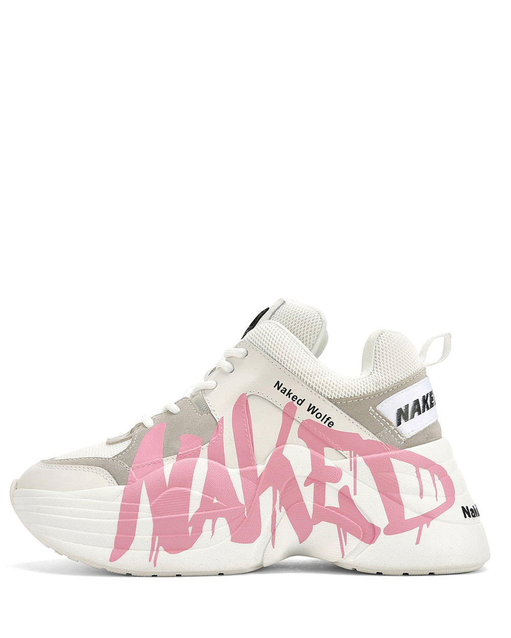 Naked Wolfe Track Logo Pink Sneakers | 9021-HDXER