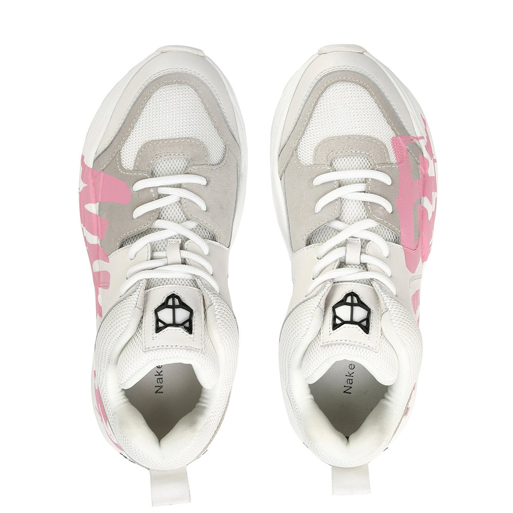 Naked Wolfe Track Logo Pink Sneakers | 9021-HDXER