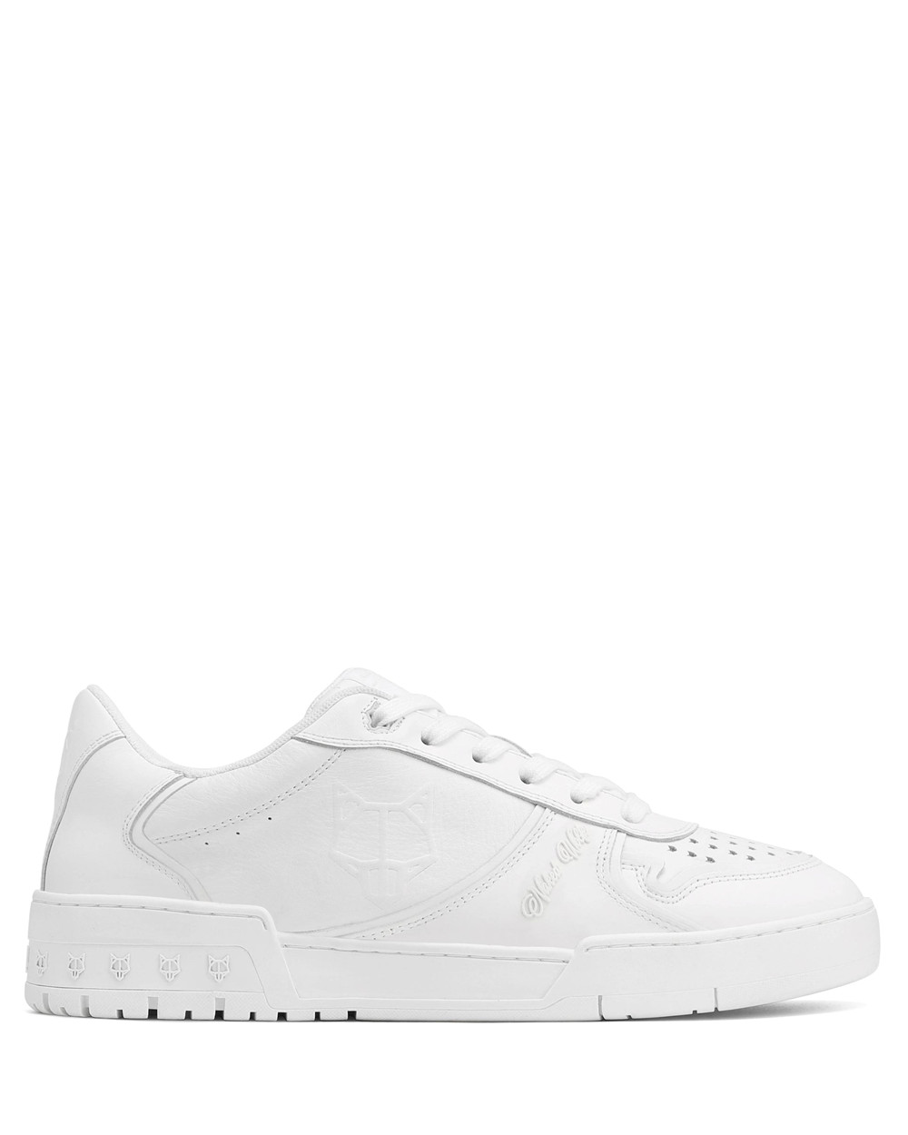 Naked Wolfe Transmission White Leather Sneakers | 3705-BCDIX