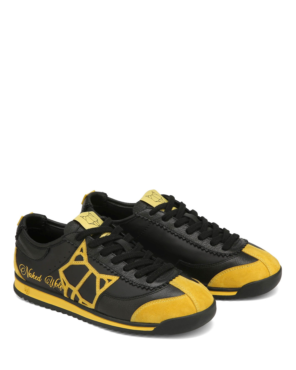 Naked Wolfe Vital Black/Yellow Sneakers | 4293-FQTYN