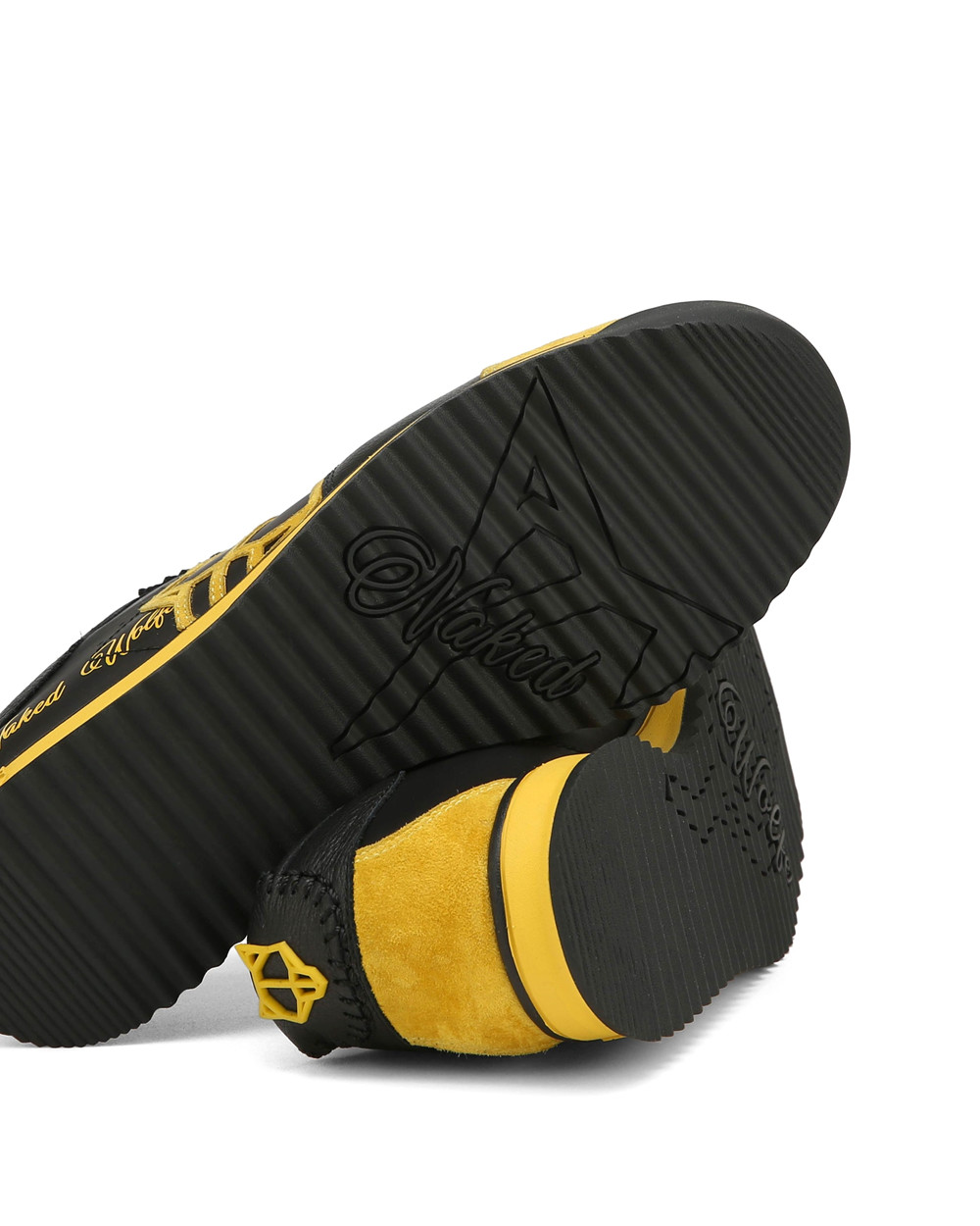 Naked Wolfe Vital Black/Yellow Sneakers | 4293-FQTYN