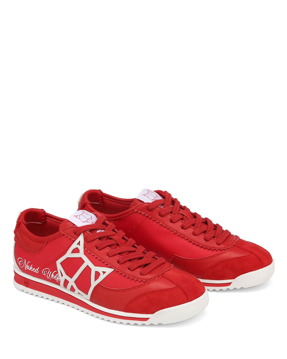 Naked Wolfe Vital Red Sneakers | 4958-EIOVR