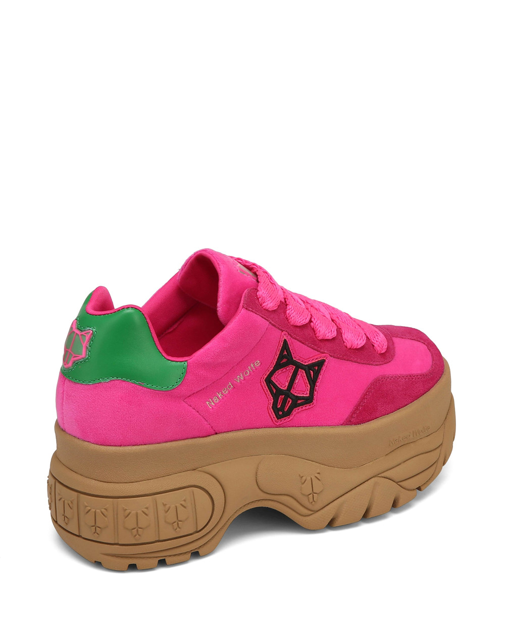 Naked Wolfe Warrior Pink Velvet Sneakers | 4051-CIPAJ