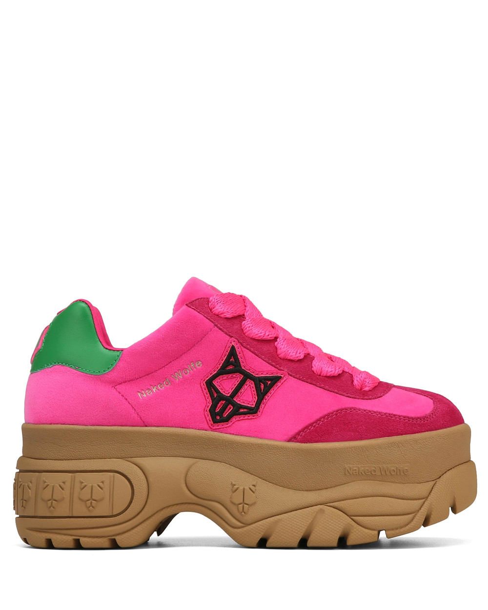 Naked Wolfe Warrior Pink Velvet Sneakers | 4051-CIPAJ