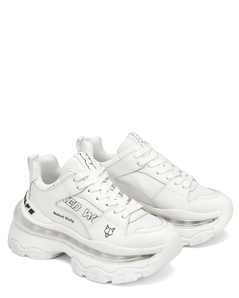 Naked Wolfe Wind White Sneakers | 7458-FGMLH