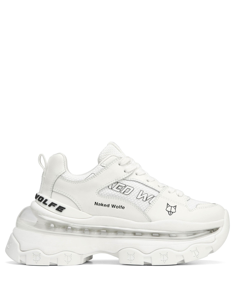 Naked Wolfe Wind White Sneakers | 7458-FGMLH