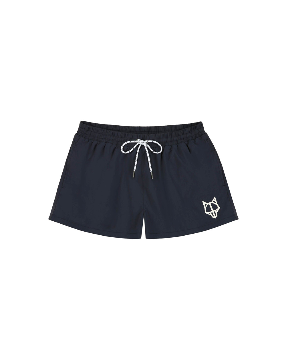 Naked Wolfe Wolfe Head Swim Shorts Navy Shorts | 6710-XKHAO