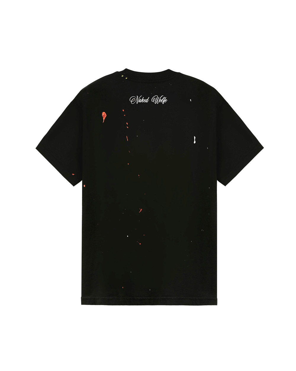 Naked Wolfe Wolfe T-Shirt Black Paint Splatter T-Shirt | 8935-JGKWM