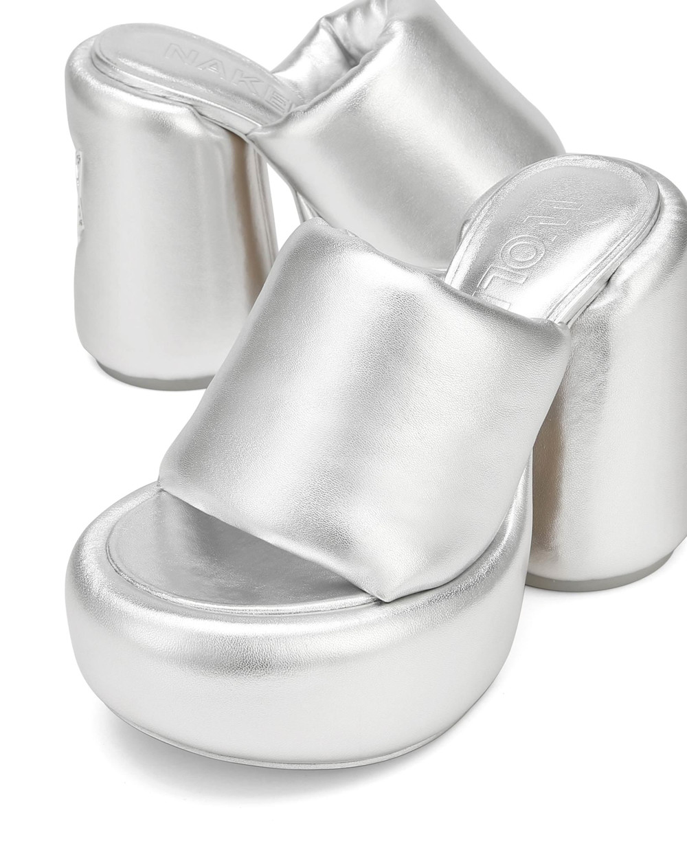 Naked Wolfe Wow Silver Heels | 0721-YCAFR