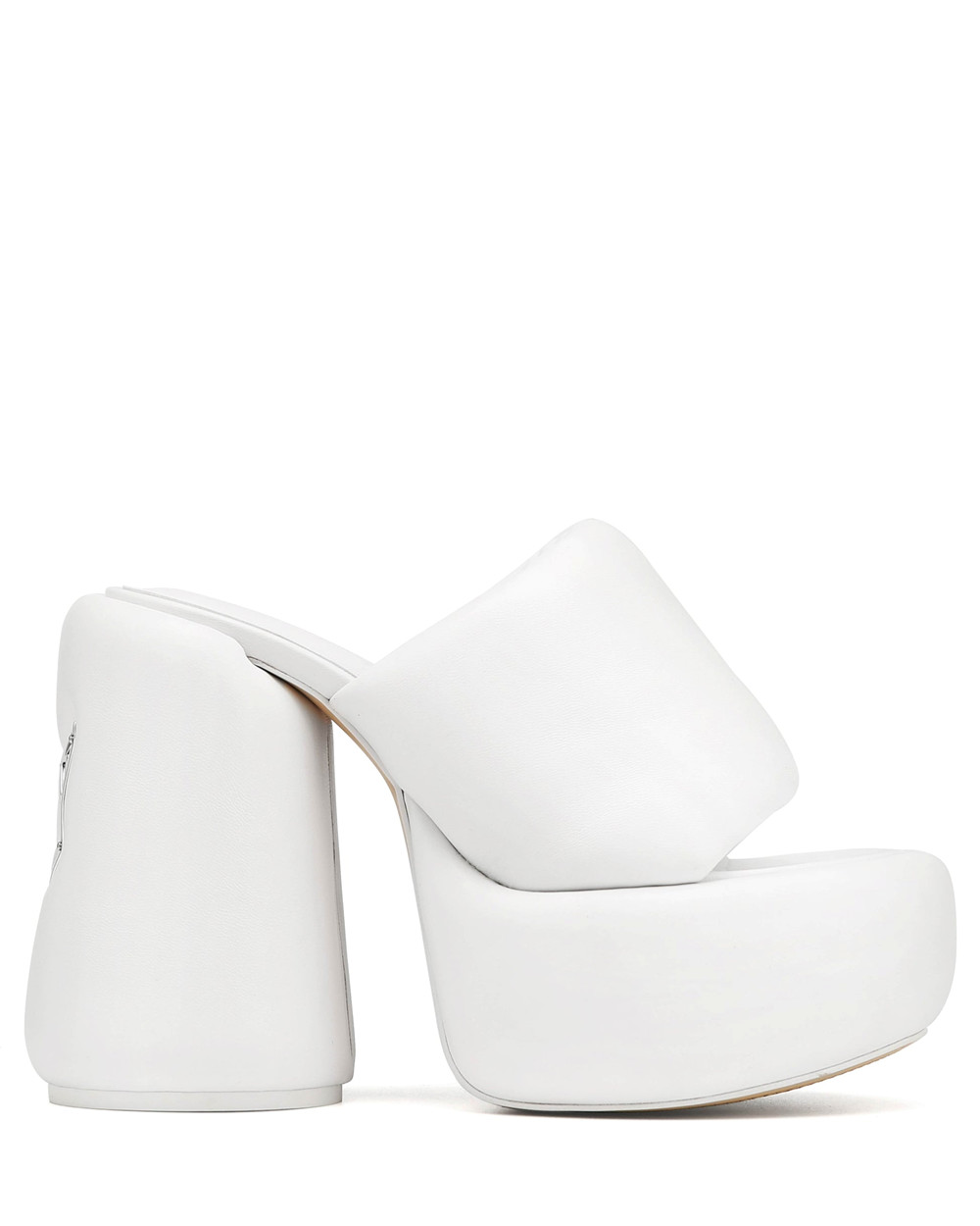 Naked Wolfe Wow White Heels | 1259-UQTDR